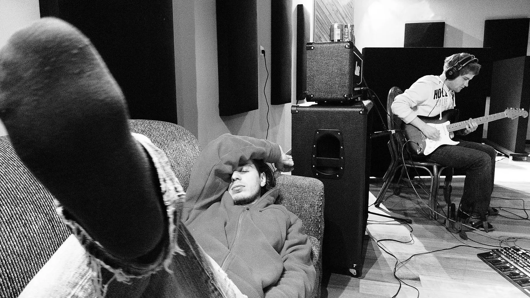 A candid moment during a rehearsal in Shanghai