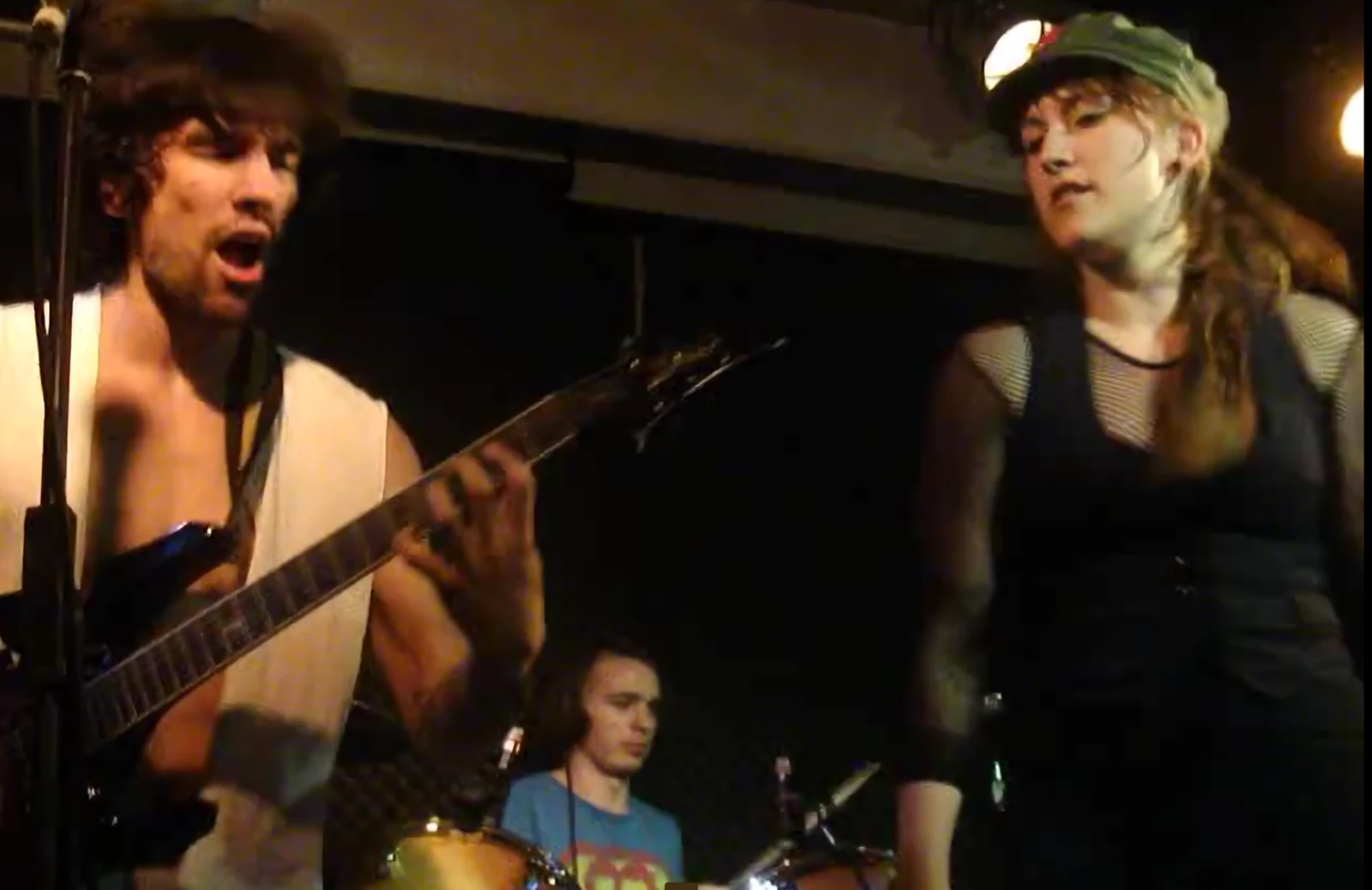 Davide playing drums with Scary Magic live at Yuyintang